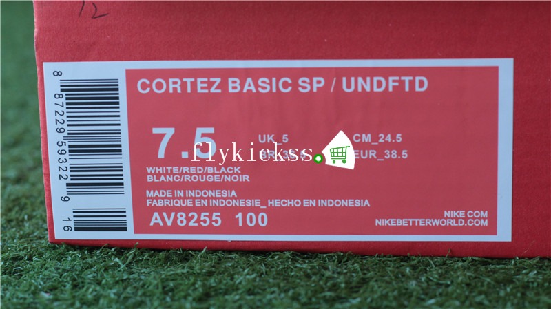 Undefeated x Nike Cortez Basic SP White Red